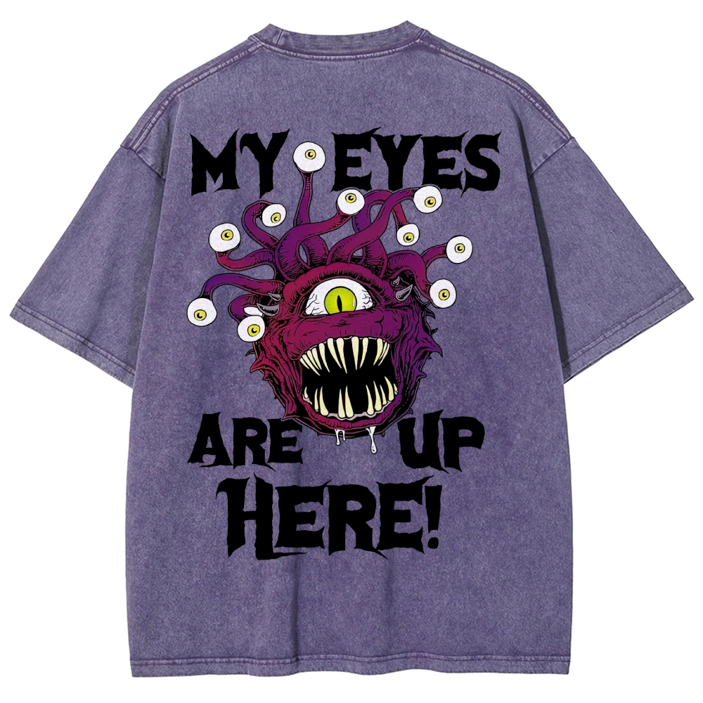 Beholder Monster "Eye Tyrant" D&D Vintage Washed T-Shirt 