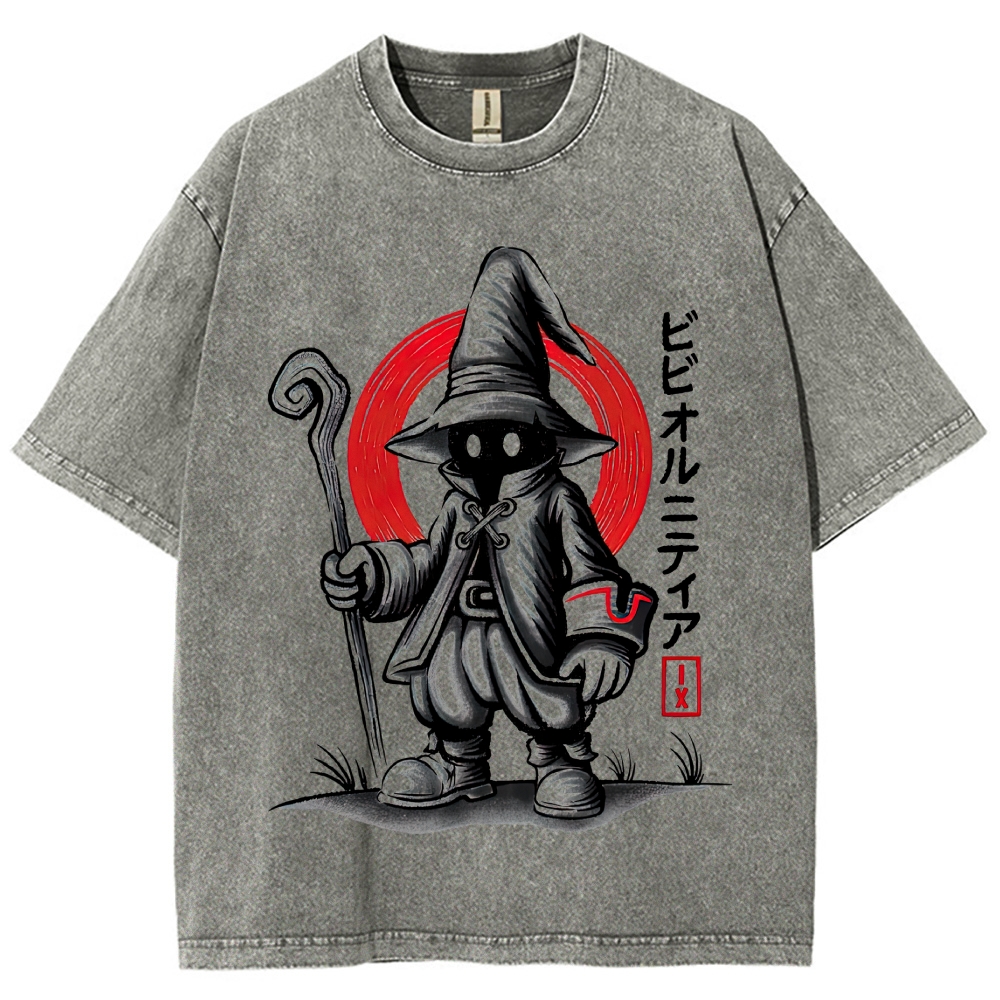 Black Mage "Fire Spells" Washed T-Shirt 