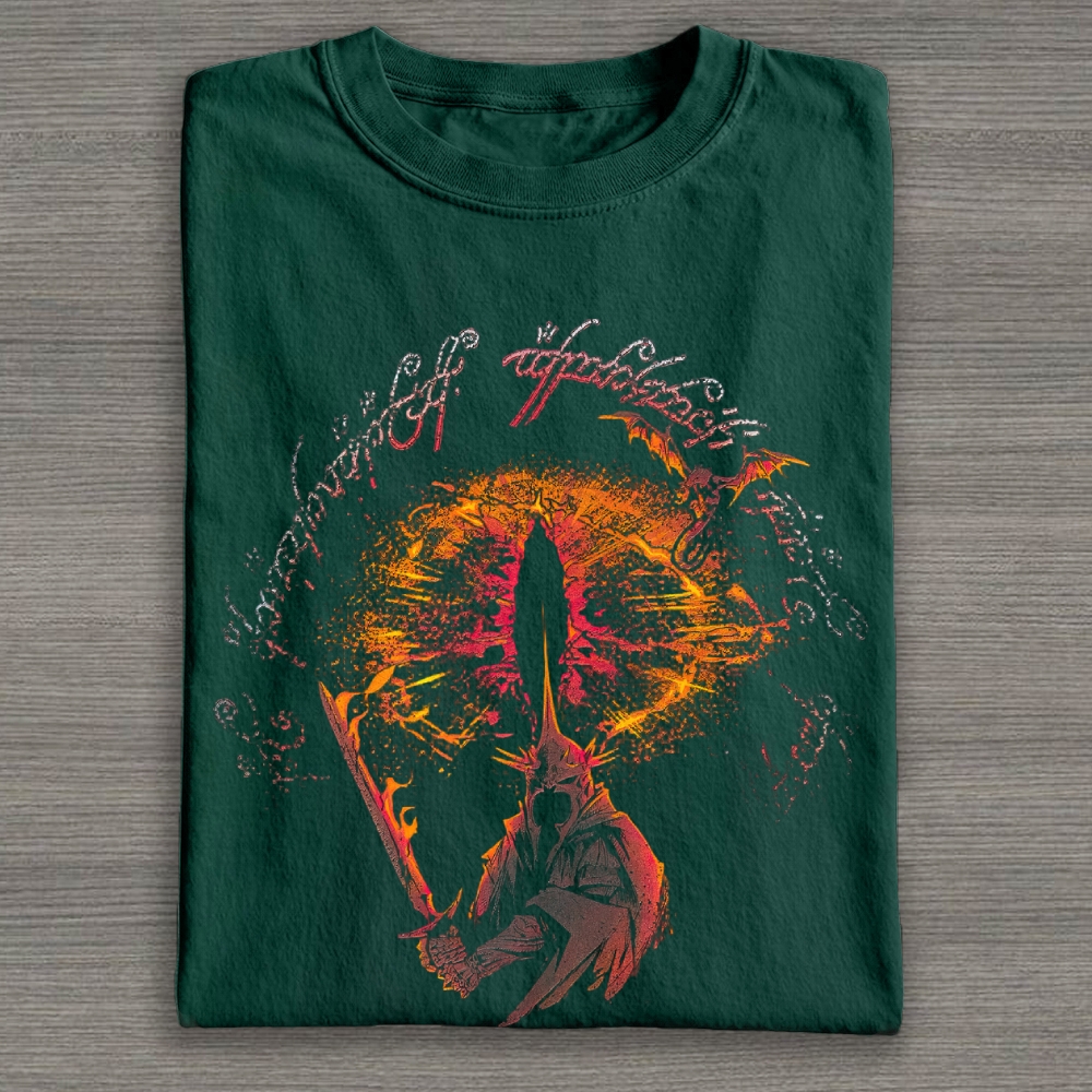 "Eye of Sauron" Lord of the Rings Vintage Fantasy Cotton T-shirt 