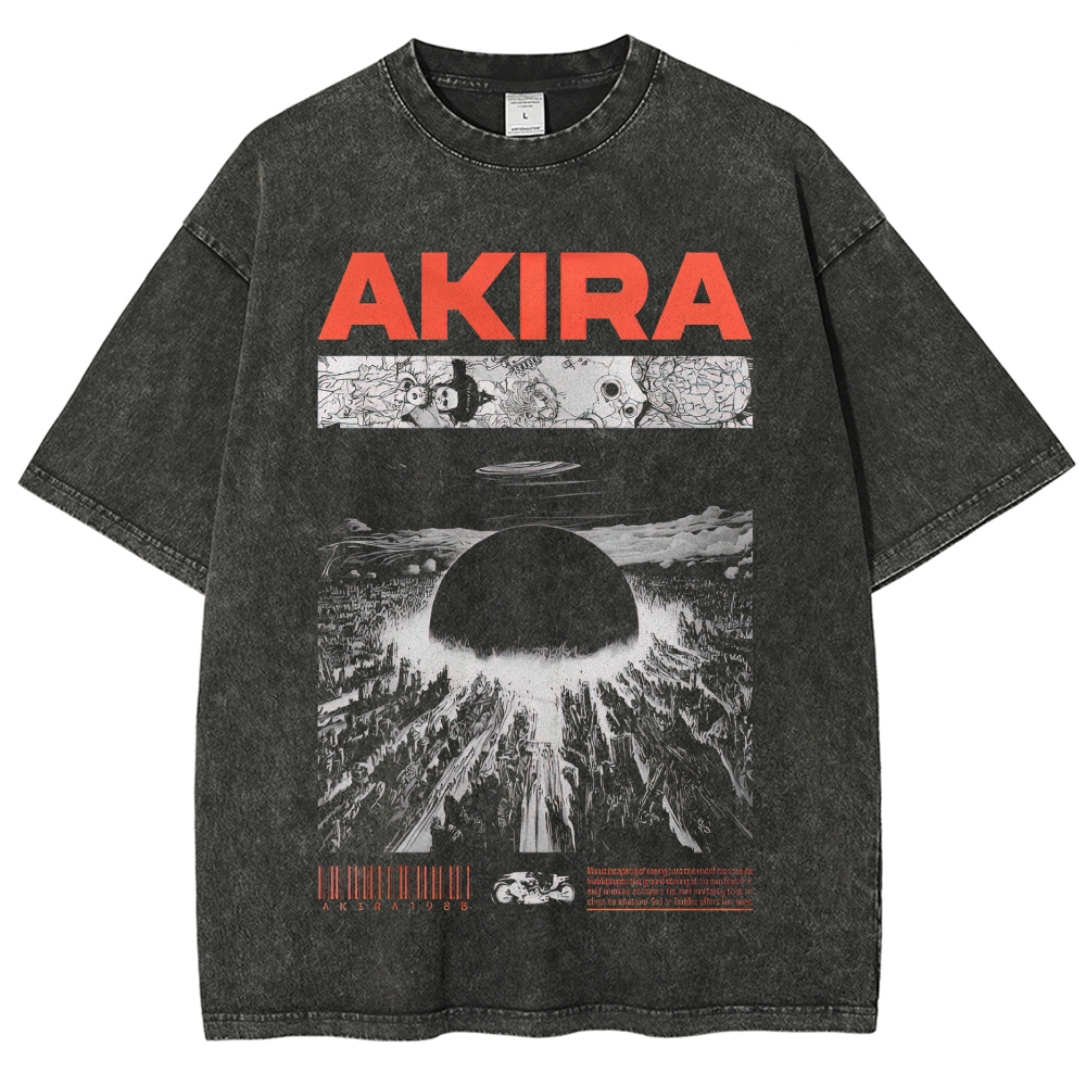 Vintage Akira Manga Graphic Oversized Washed T-Shirt