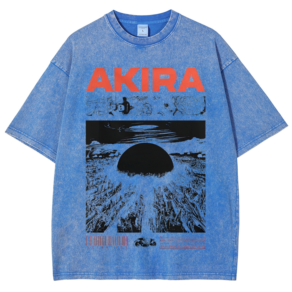 Vintage Akira Manga Graphic Oversized Washed T-Shirt