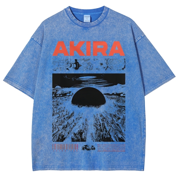 Vintage Akira Manga Graphic Oversized Washed T-Shirt