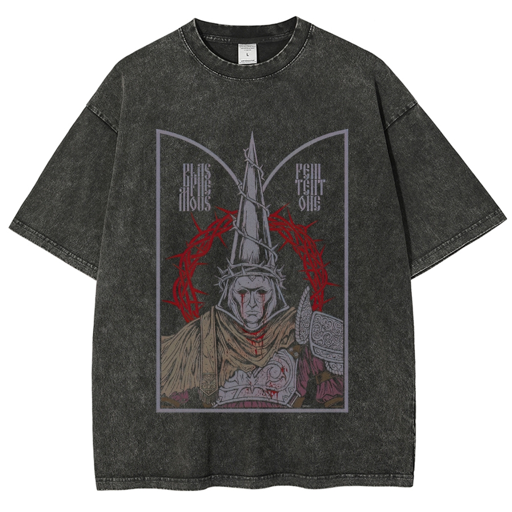 "Circus of Values" Retro Clown Horror Game Vintage Washed T-Shirt