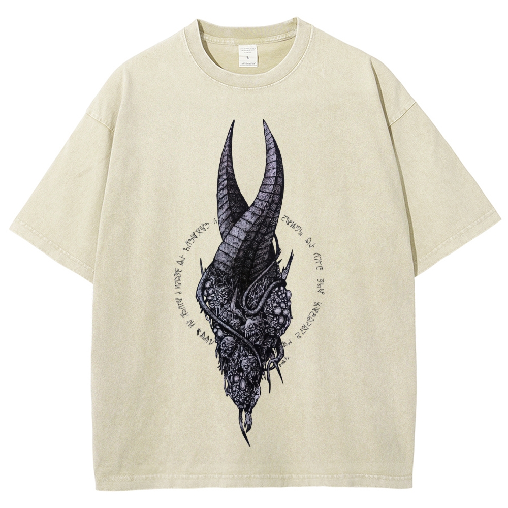 Penitent One Thorn Crown Blasphemous Gothic Game Washed T-Shirt 