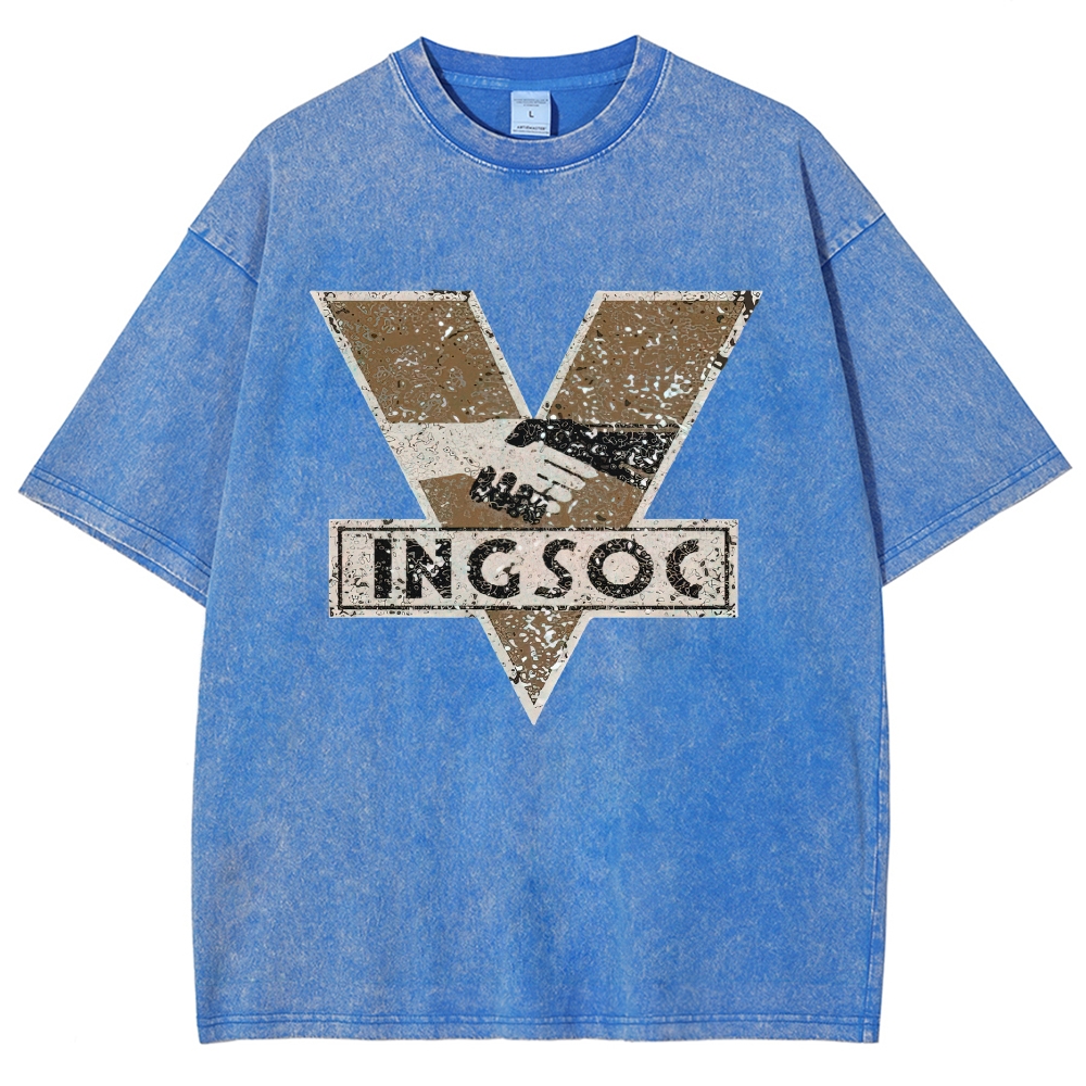INGSOC Party Logo 1984 Dystopian Novel Washed T-Shirt 
