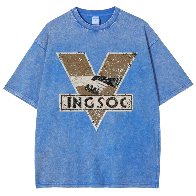 INGSOC Party Logo 1984 Dystopian Novel Washed T-Shirt 