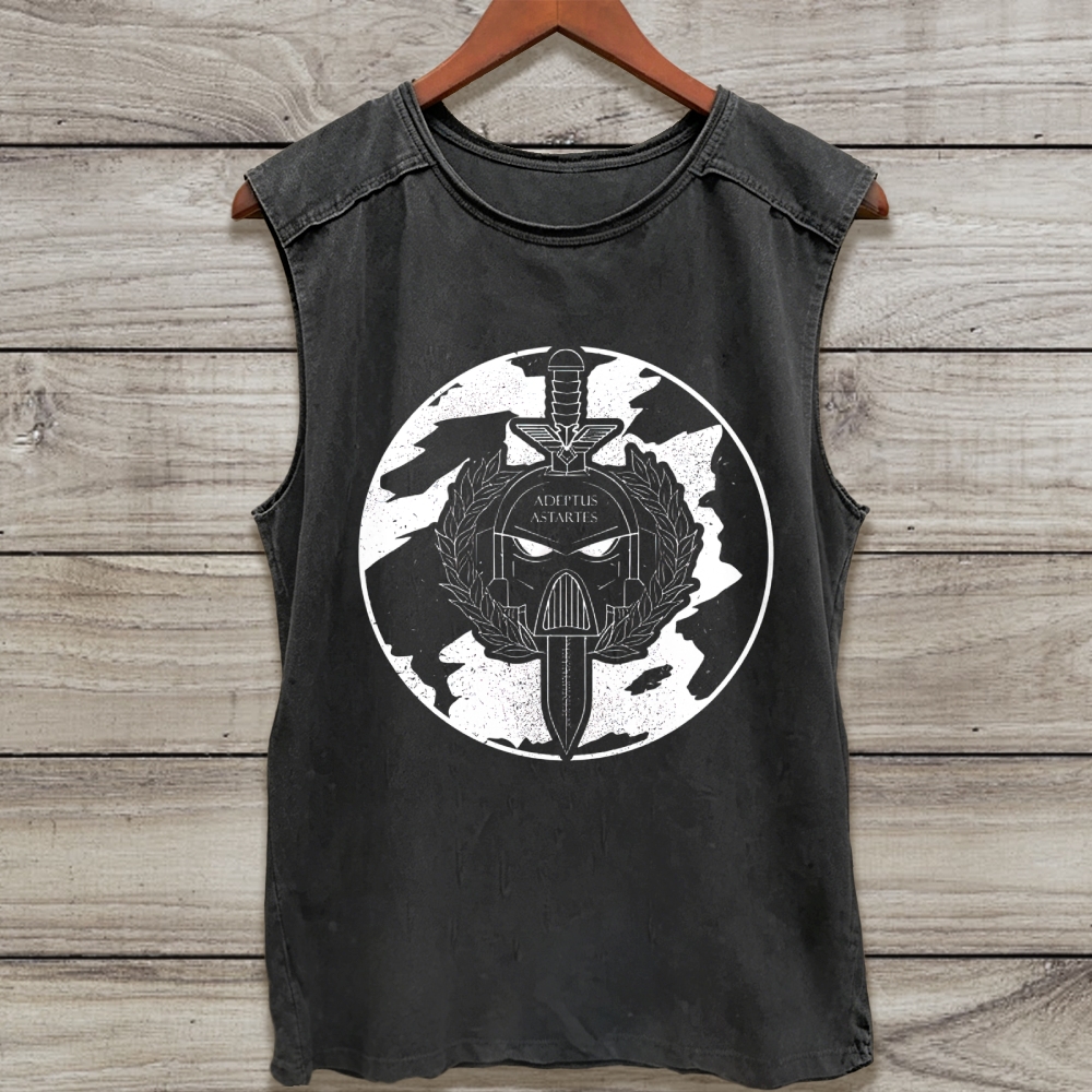 Adeptus Astartes Emblem Sleeveless Washed Tank Top