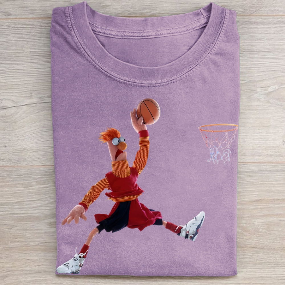 Beaker Basketball Air Jordan Parody Retro Vintage Washed Tee
