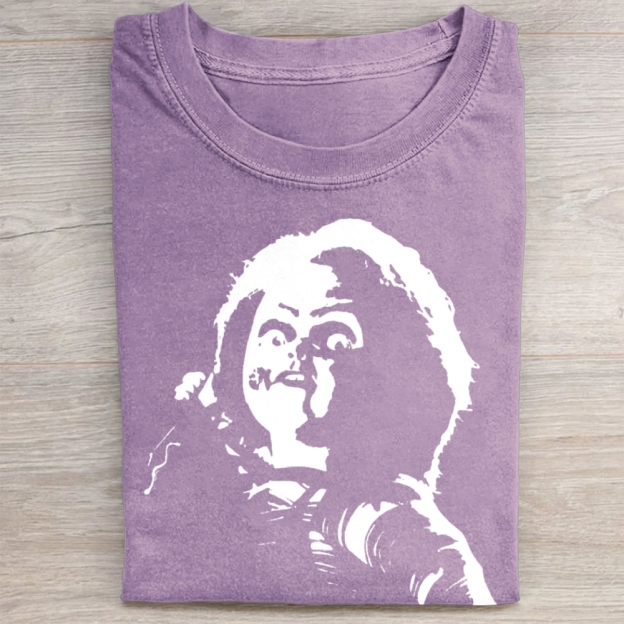 Chucky Horror Doll Silhouette Vintage Washed Tee