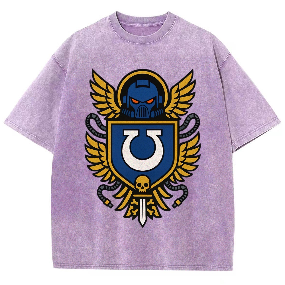 Ultramarines Chapter Emblem Warhammer 40k Vintage Washed T-Shirt