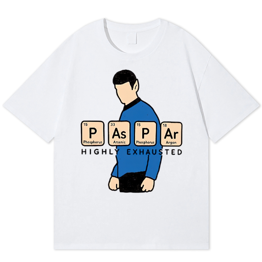 Exhausted Spock Geek Cotton T-shirt 