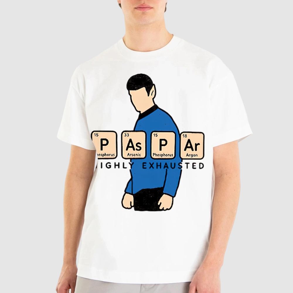 Exhausted Spock Geek Cotton T-shirt 