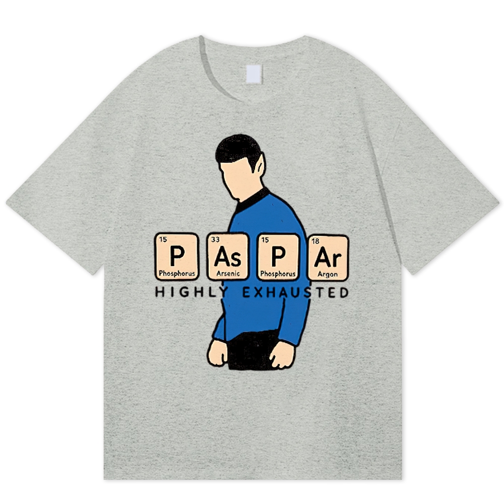 Exhausted Spock Geek Cotton T-shirt 