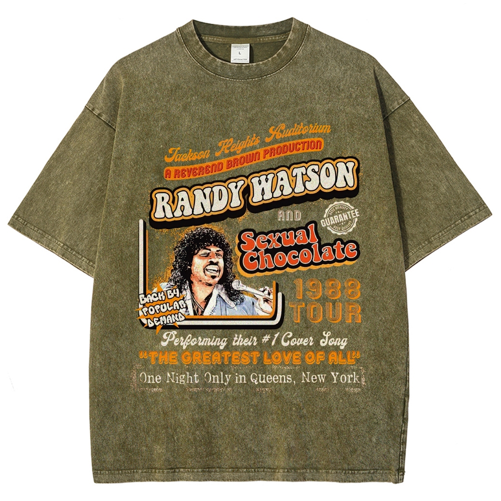 Randy Watson "1988 Tour" Retro Concert Vintage Washed T-Shirt