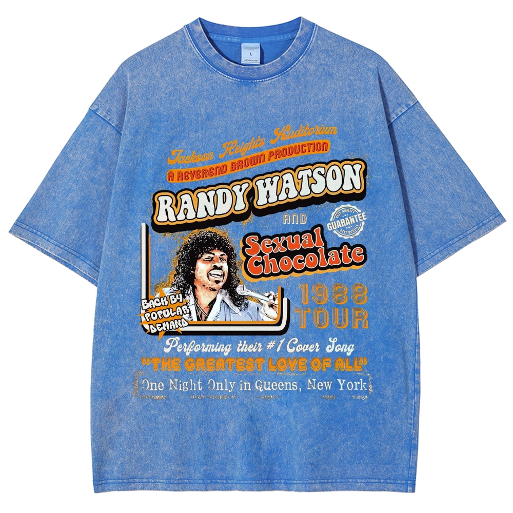 Randy Watson "1988 Tour" Retro Concert Vintage Washed T-Shirt