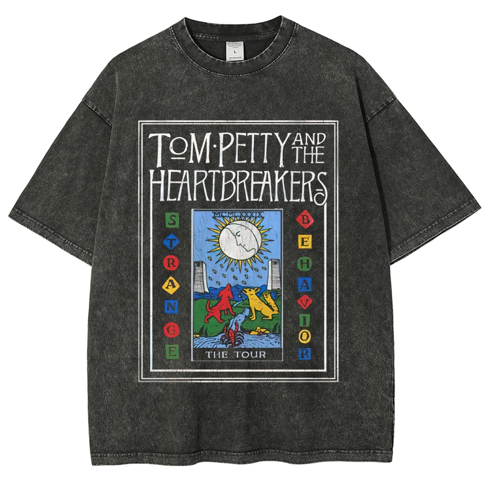 Tom Petty Strange Behavior Tarot Tour Vintage Washed T-Shirt
