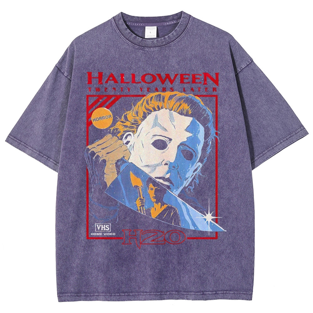 Halloween H20 Michael Myers VHS Vintage Washed T-Shirt
