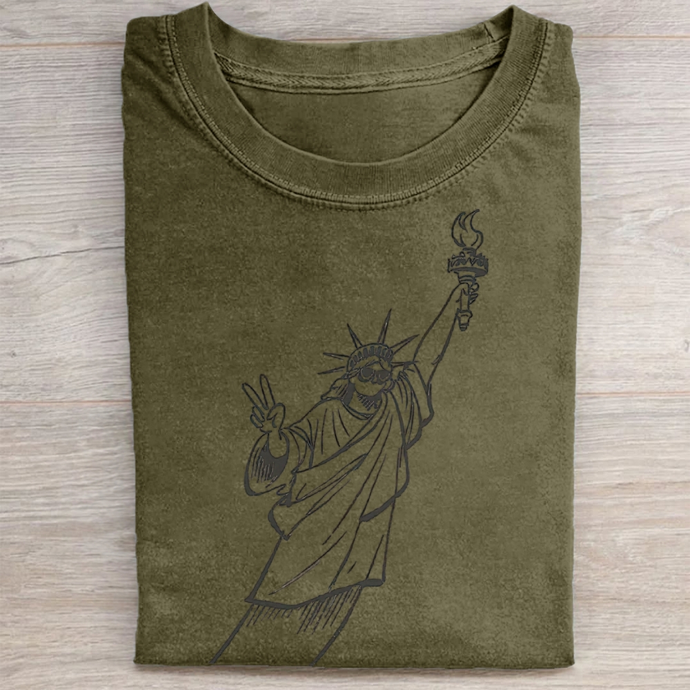 Peace Liberty Graphic Vintage Washed Tee