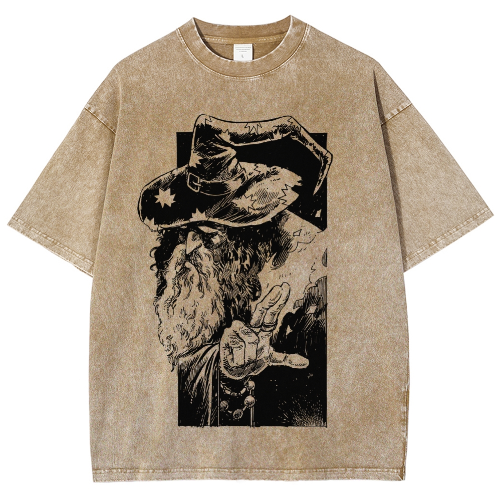 Wizard Sketch Washed T-Shirt
