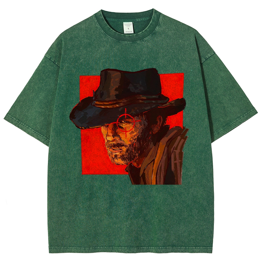 Sharpshooter Red Frame Washed T-Shirt 