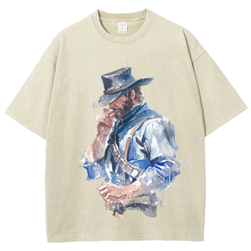 Frontier Spirit Watercolor Washed T-Shirt 