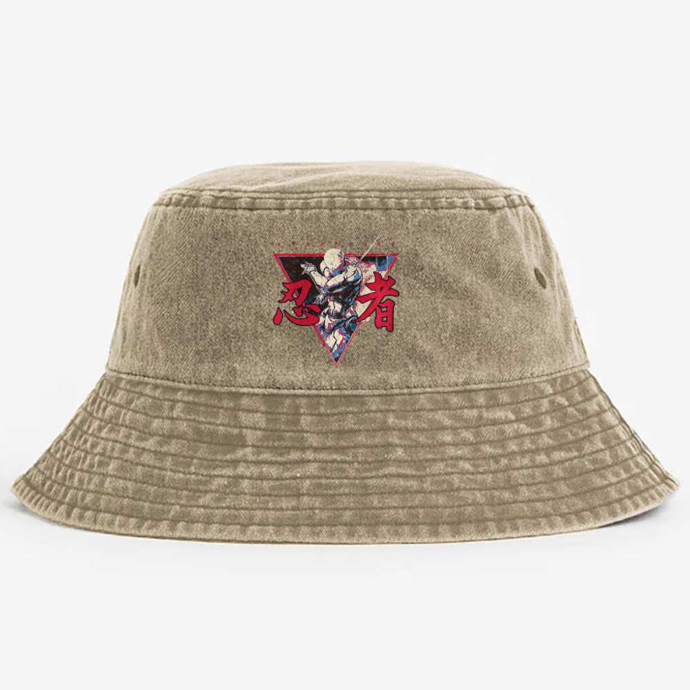 Cyborg Ninja Washed Bucket Hat 