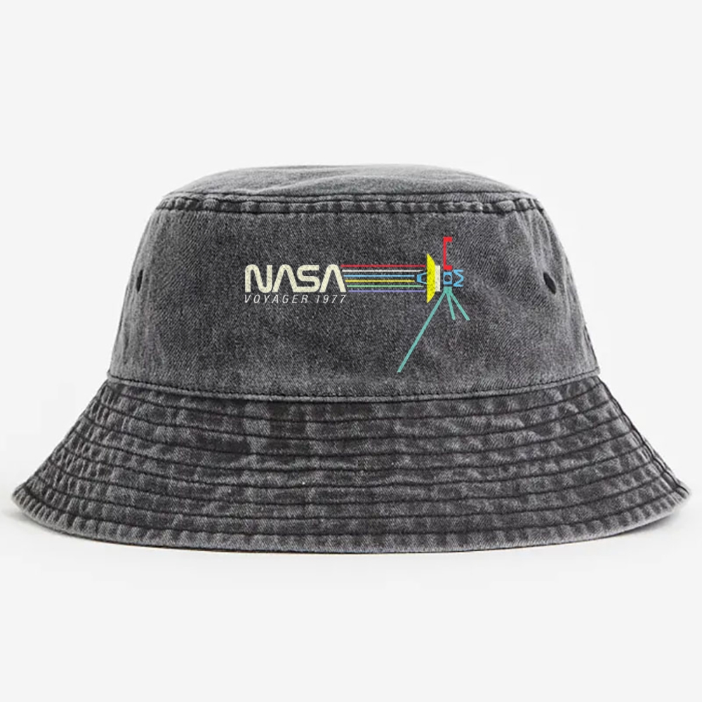 Retro NASA Voyager Spacecraft Washed Bucket Hat 