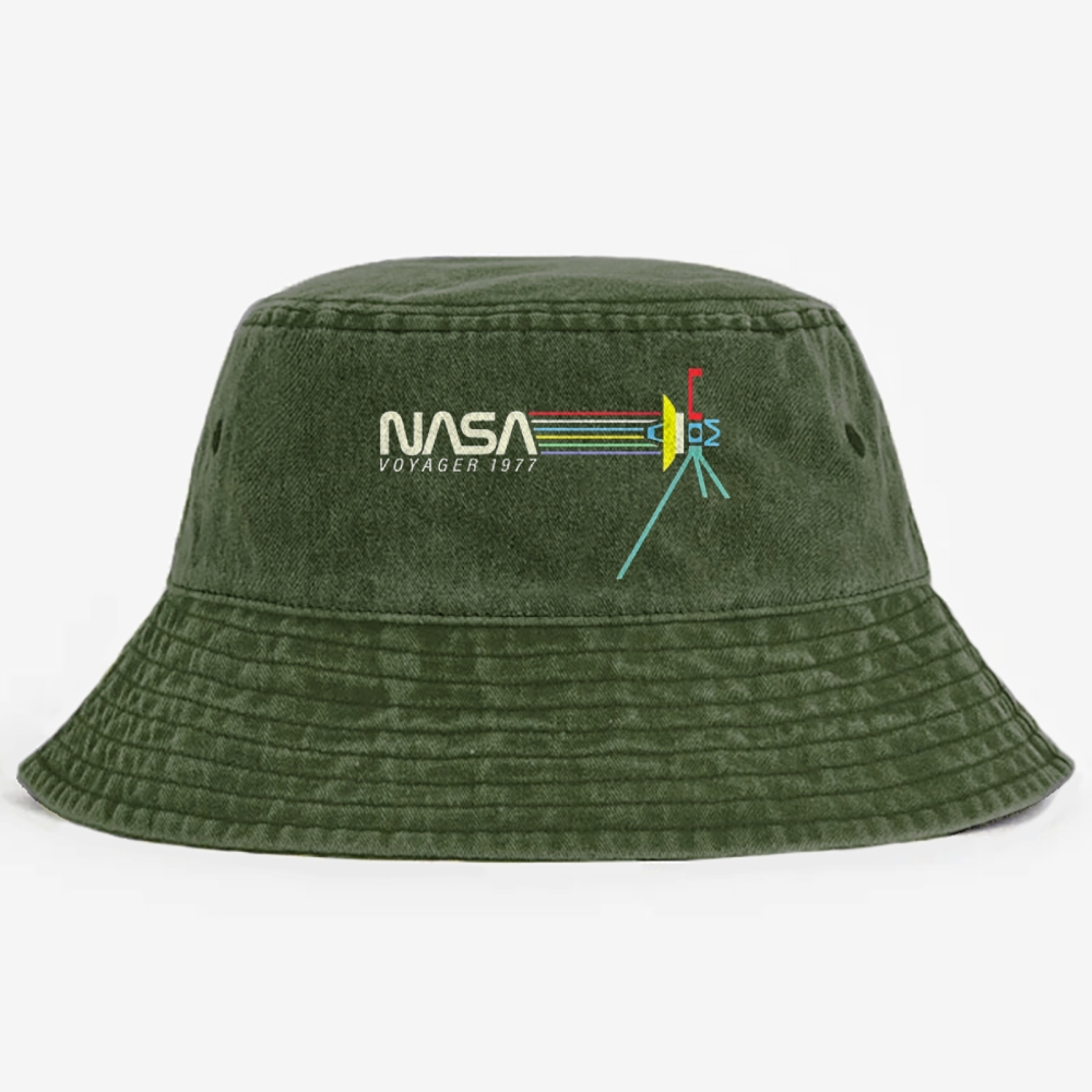 Retro NASA Voyager Spacecraft Washed Bucket Hat 
