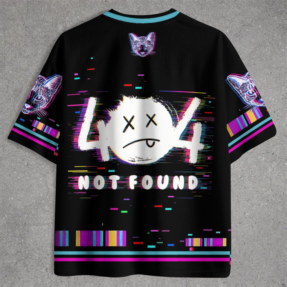 Psychedelic Weirdcore Cat Jersey Shirts 