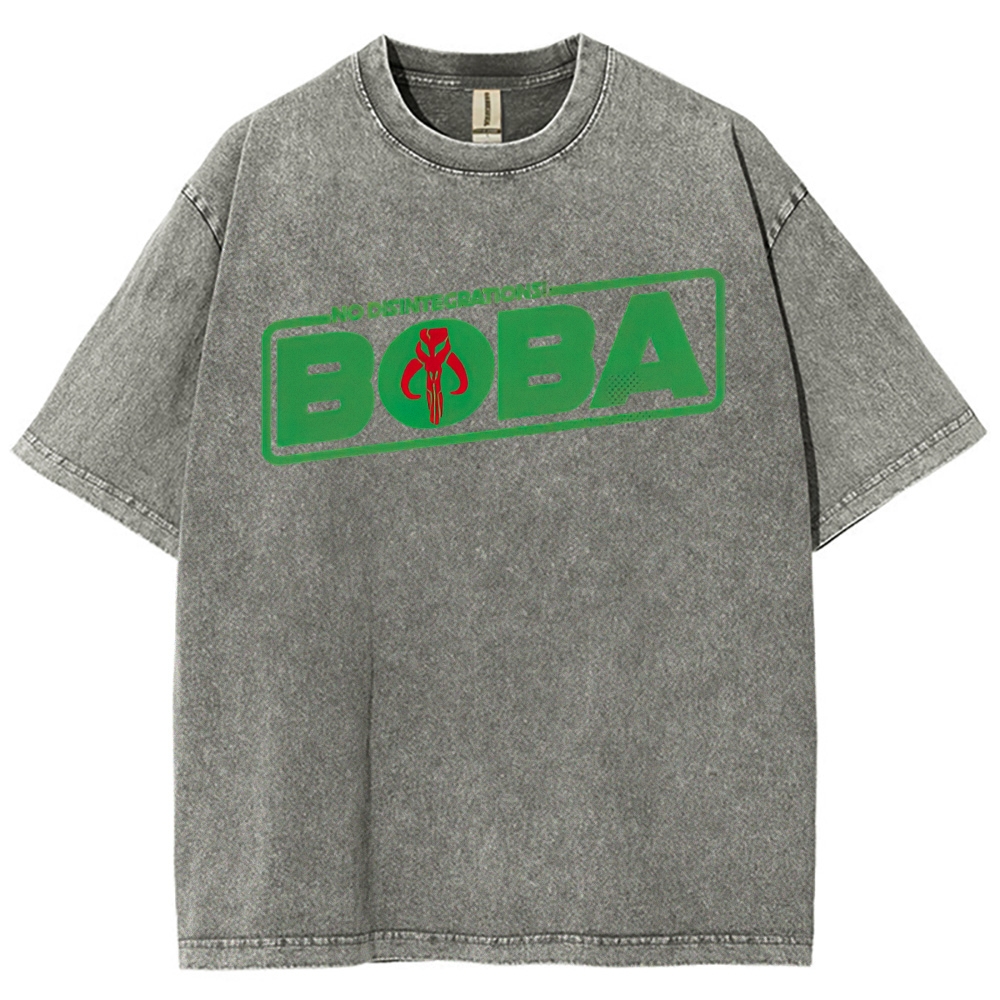 Bounty Hunter Parody Logo Print Washed T-Shirt 