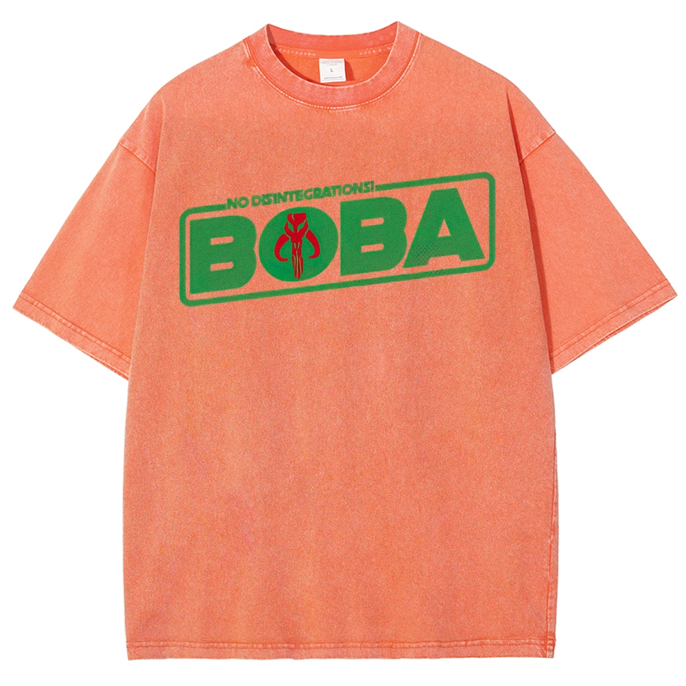 Bounty Hunter Parody Logo Print Washed T-Shirt 