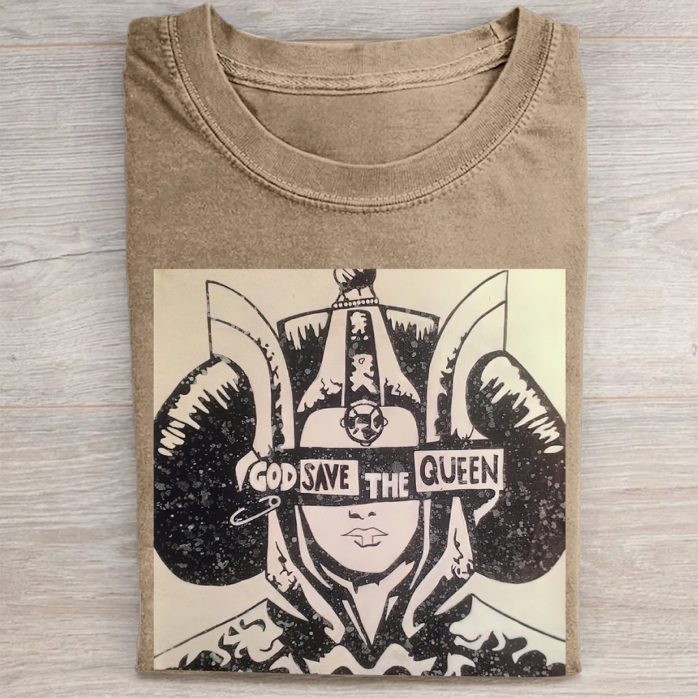Sci-Fi Royal Parody Graphic Vintage Washed Tee