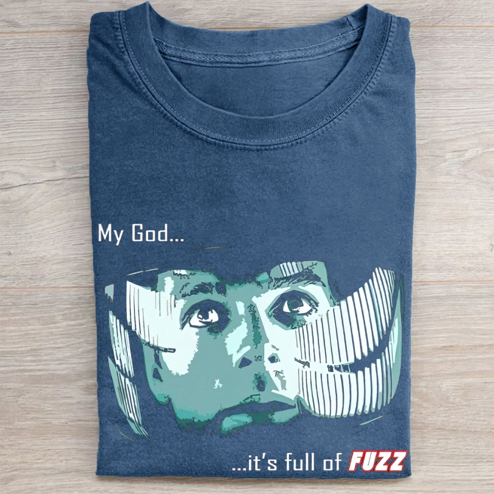 Sci-Fi Astronaut Parody Quote Print Vintage Washed Tee