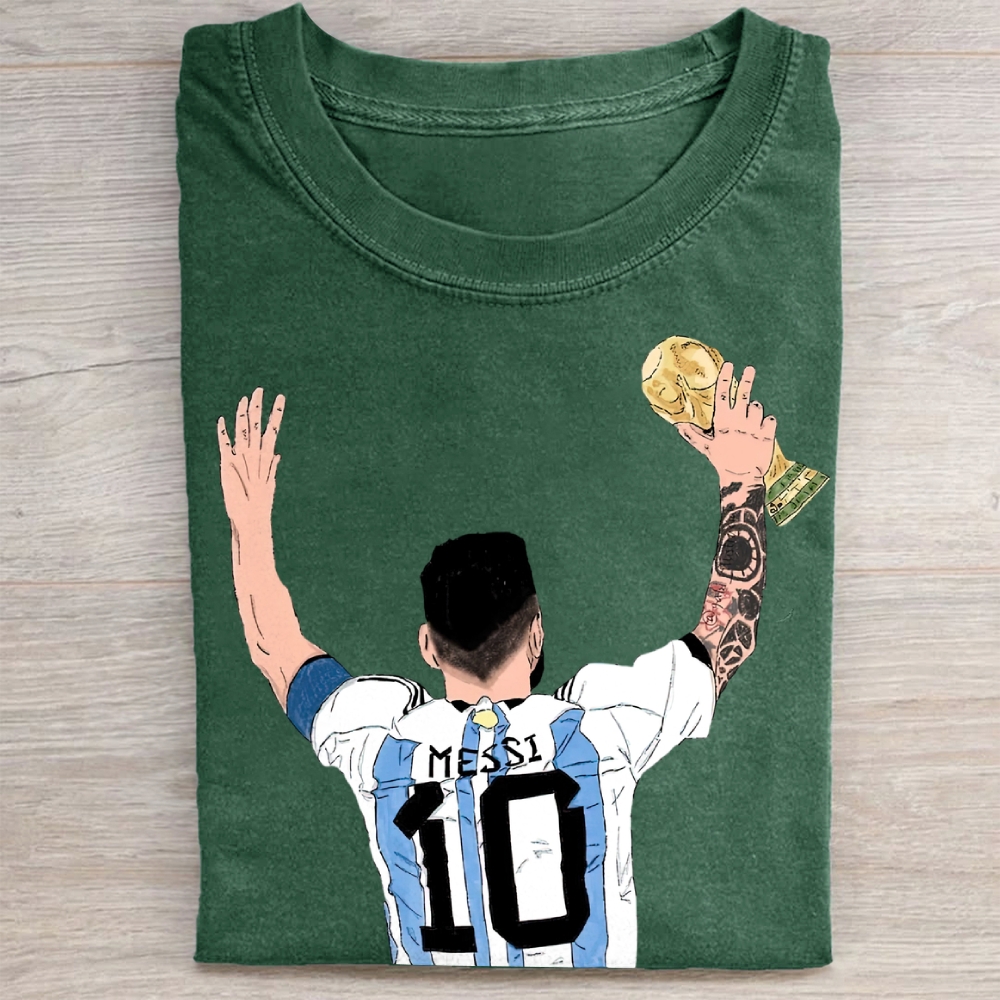  Soccer Star World Champion Graphic Vintage Washed Tee 