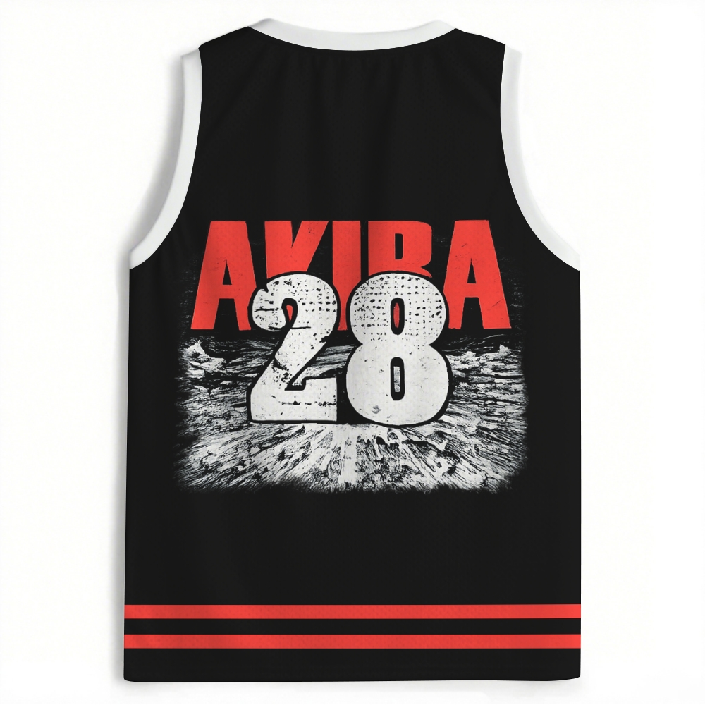 Retro Anime Motorcycle Basketball Jersey Tank