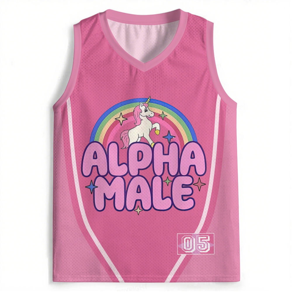 Rainbow Unicorn Alpha Y2K Jersey Tank