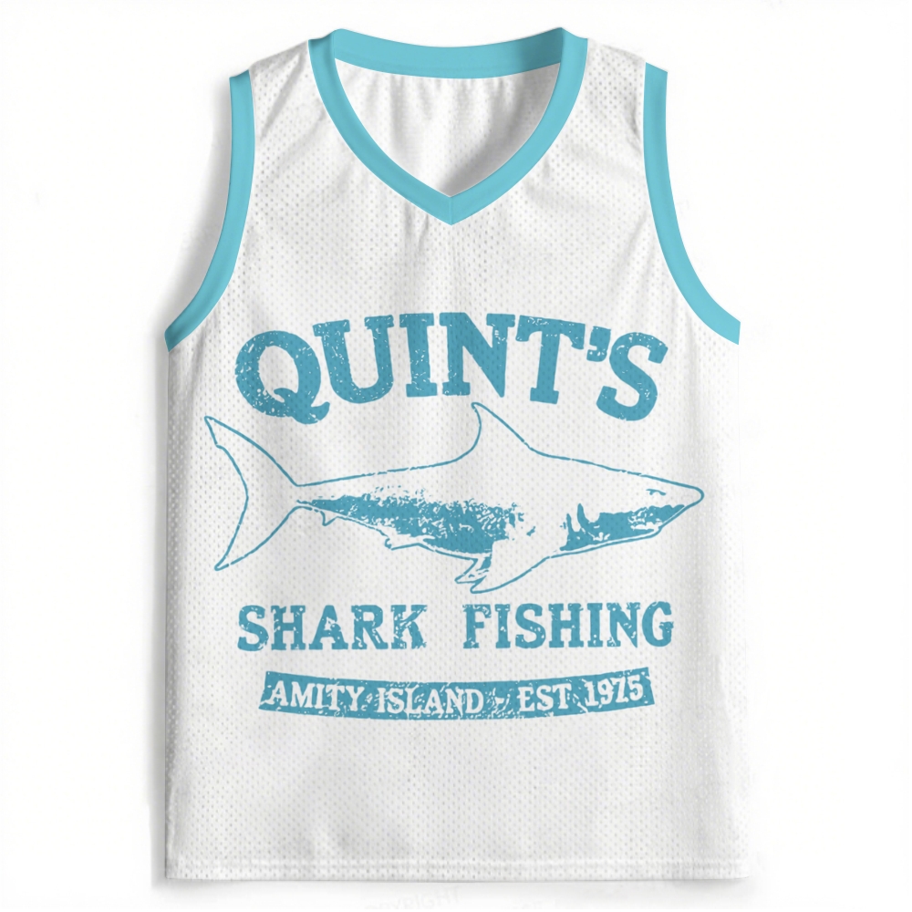 Retro Shark Fishing Jersey Tank 