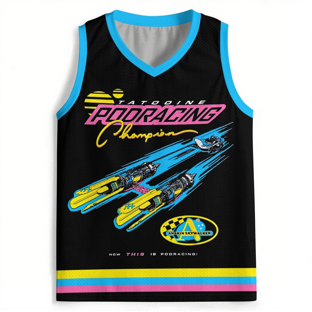 Retro Neon Podracing Jersey Tank