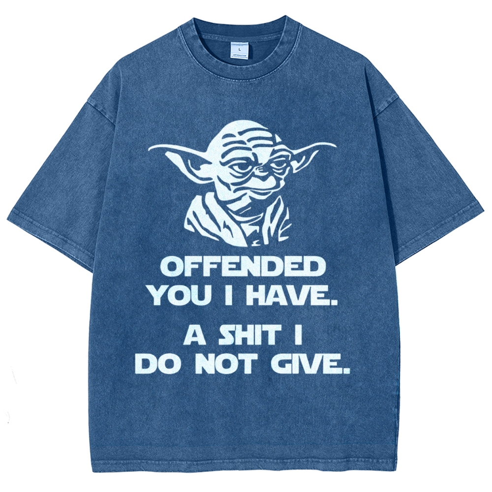 Wise Alien Parody Quote Graphic Washed T-Shirt