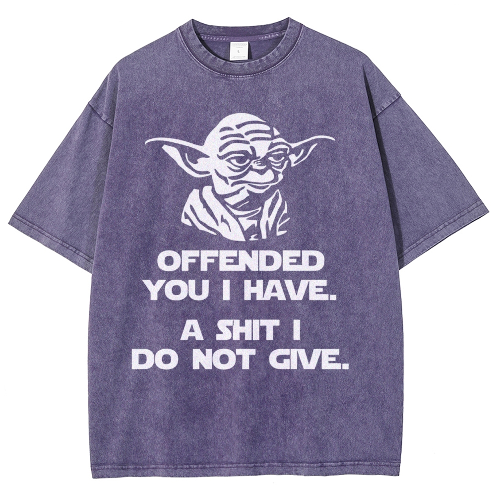 Wise Alien Parody Quote Graphic Washed T-Shirt
