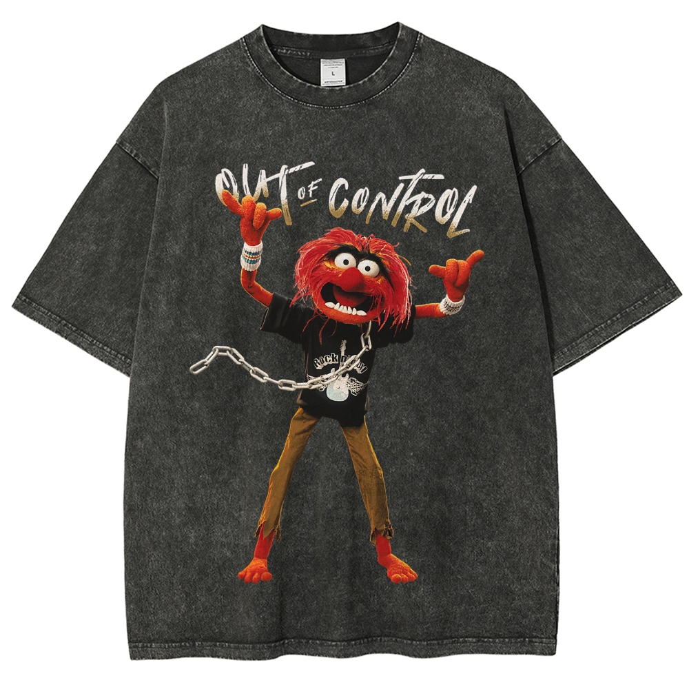 Rockstar Animal Puppet Graphic Washed T-Shirt