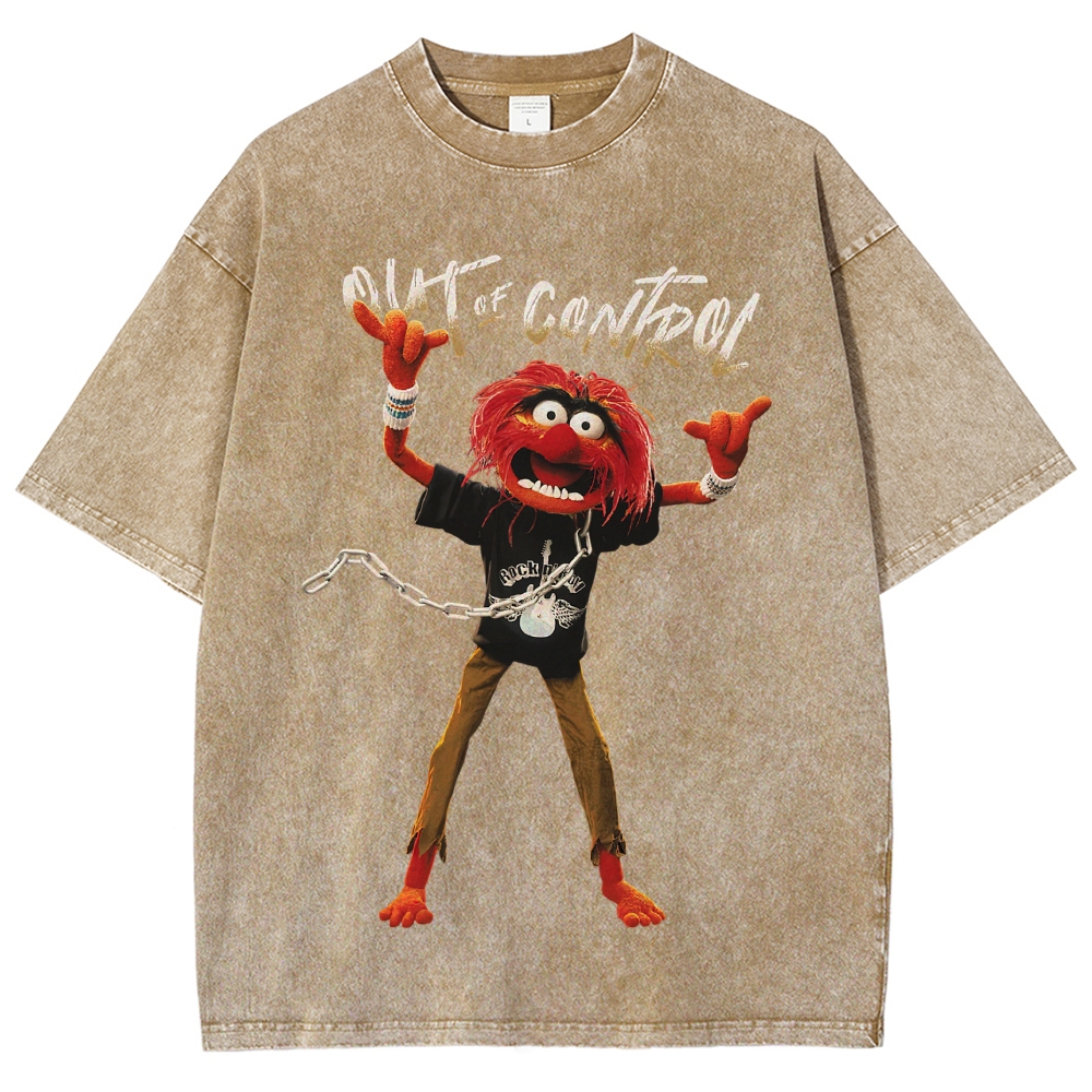 Rockstar Animal Puppet Graphic Washed T-Shirt