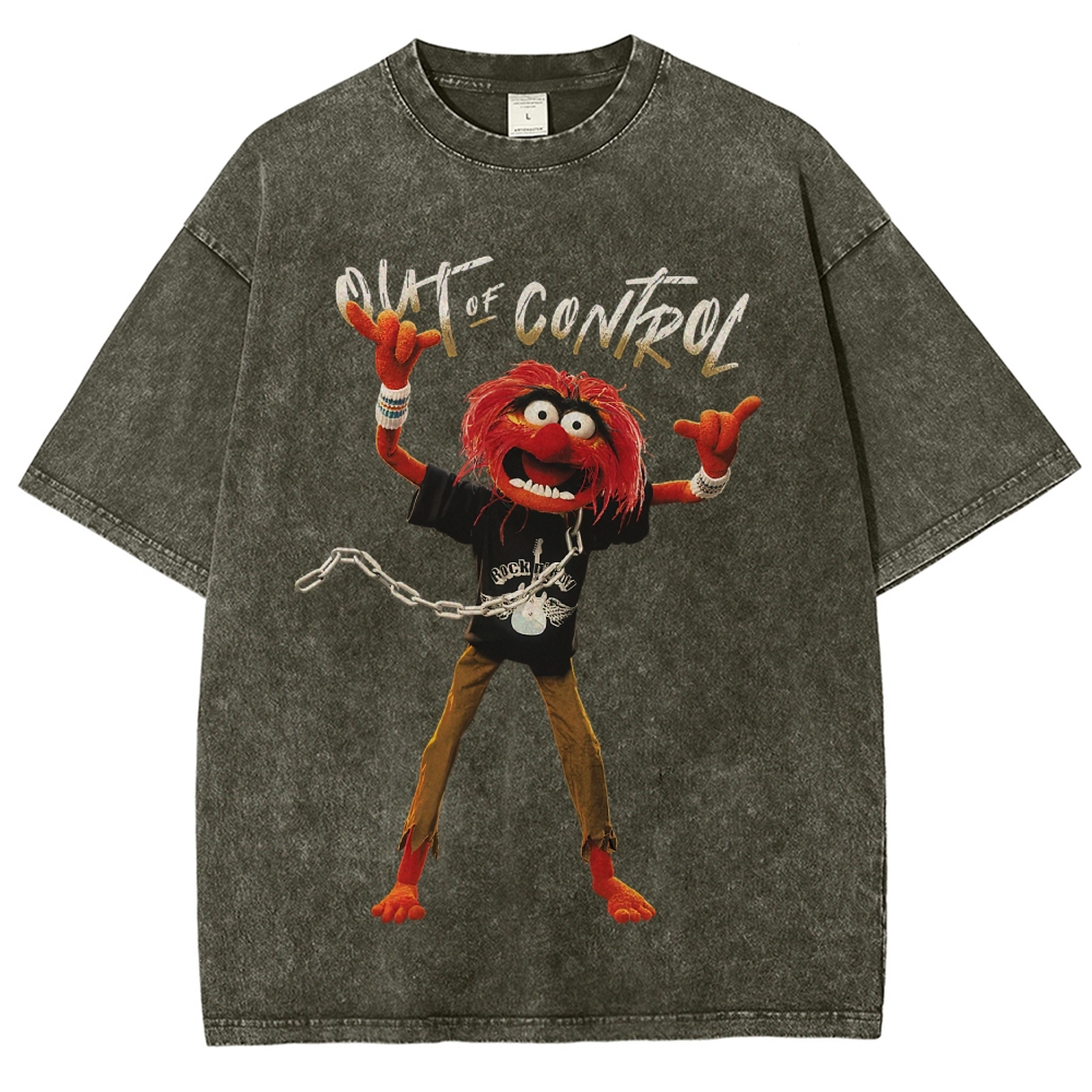 Rockstar Animal Puppet Graphic Washed T-Shirt
