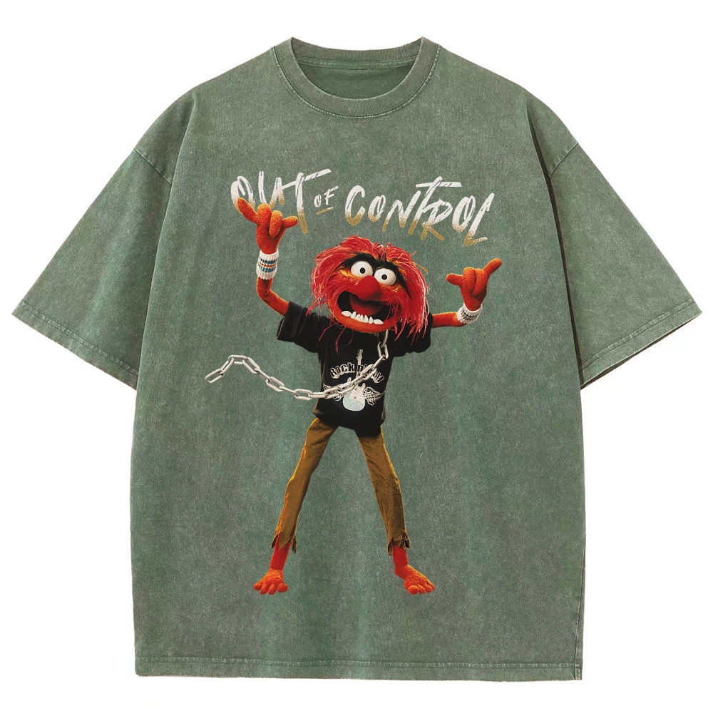 Rockstar Animal Puppet Graphic Washed T-Shirt
