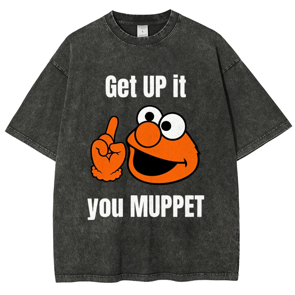Sesame Street Character Sarcastic Quote Washed T-Shirt