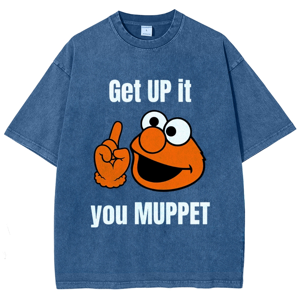 Sesame Street Character Sarcastic Quote Washed T-Shirt