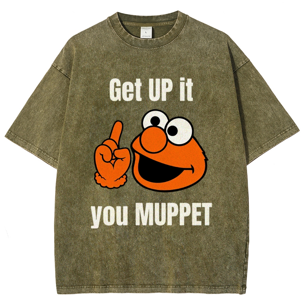 Sesame Street Character Sarcastic Quote Washed T-Shirt