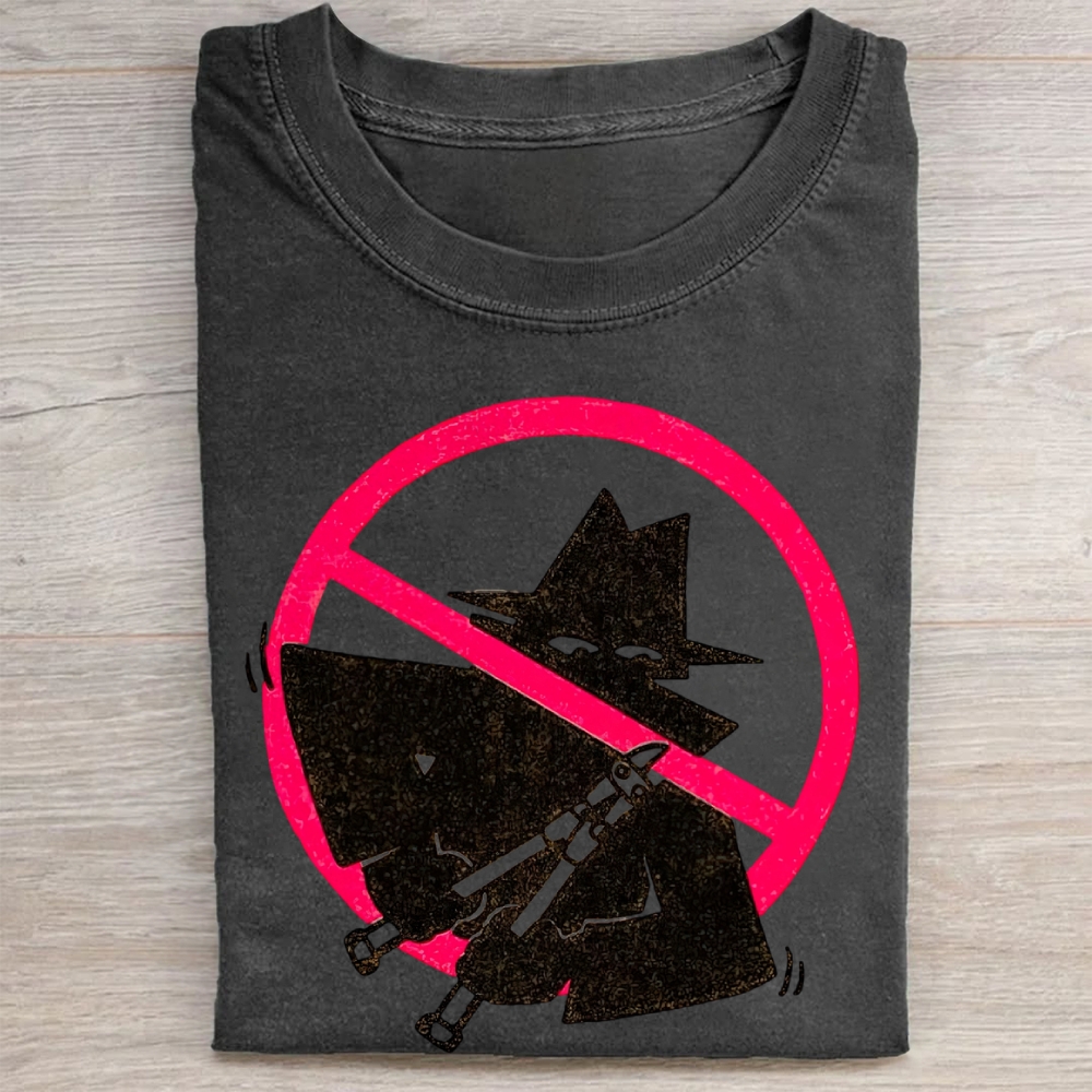  "No Smoking Gun" Spy Silhouette Graphic Vintage Washed Tee