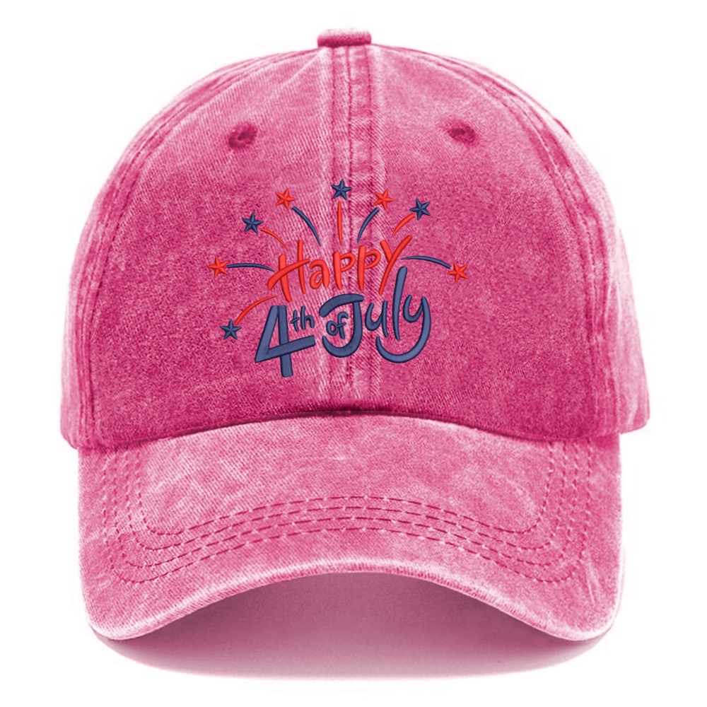 Embroidery Unisex Vintage Casual Washed Cap 
