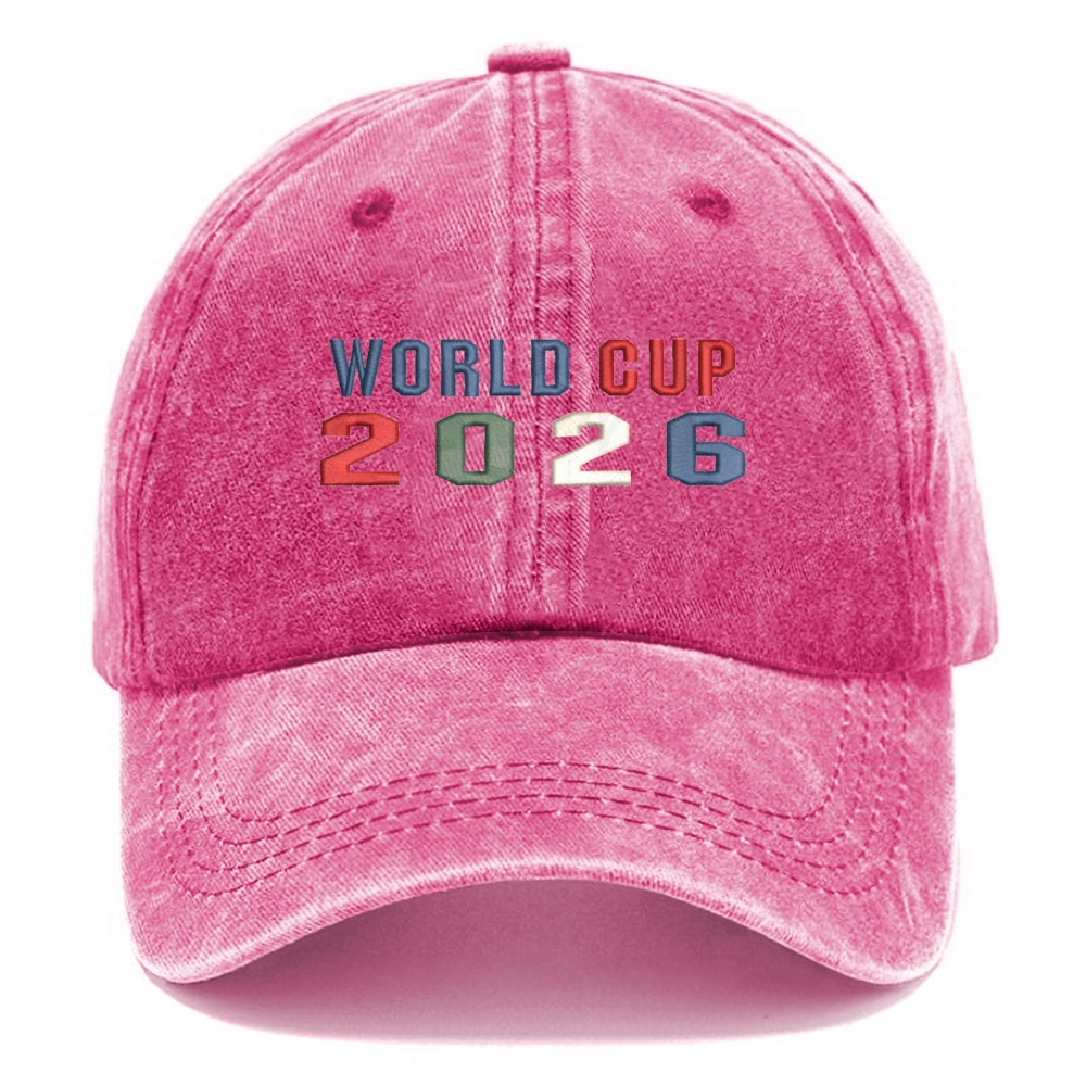 Embroidery 2026 Soccer Championship  Washed Cap